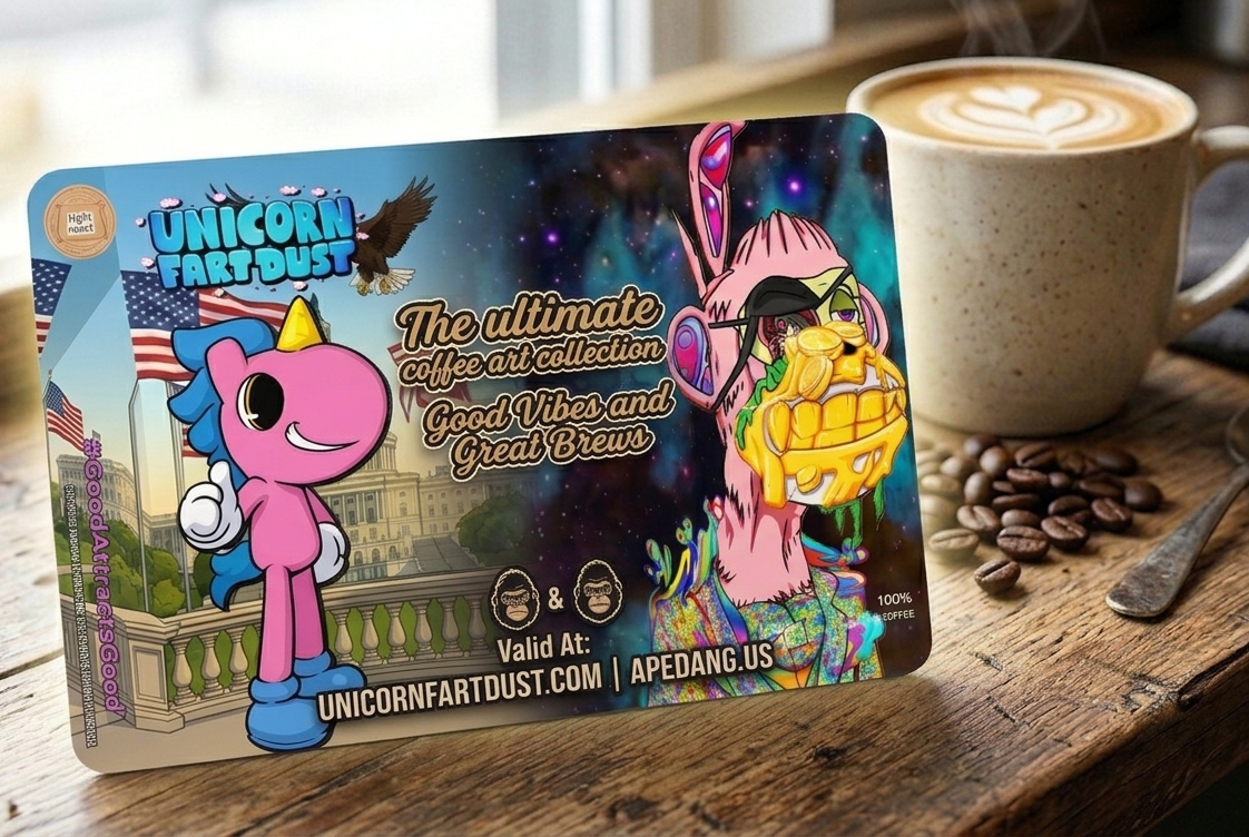 Digital ApeGang Coffee Gift Cards.